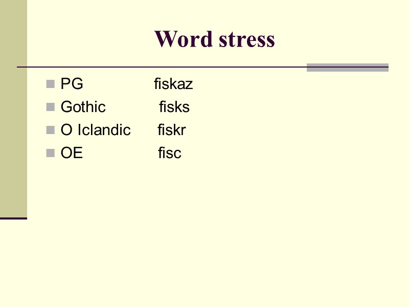 Word stress PG           